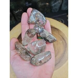 1Pcs XL Natural Phantom Ghost Clear Quartz Crystal Stone Tumble Brazil